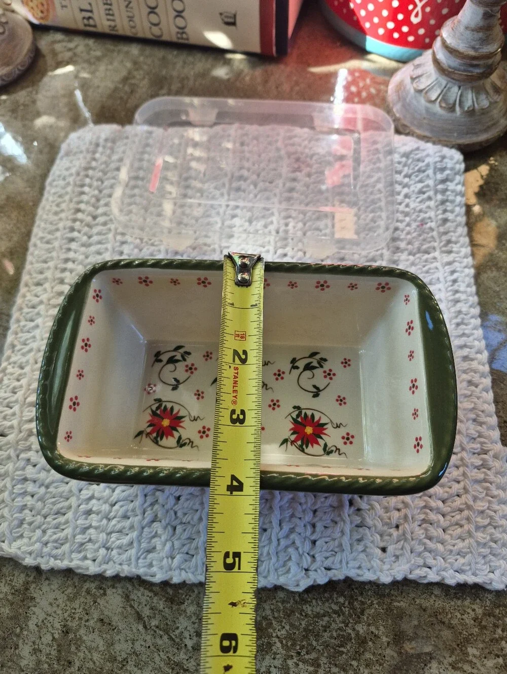 ❤️‍🔥New Temp-tations Tara Holiday Stoneware Poinsettia Cardinal Mini Loaf Pan